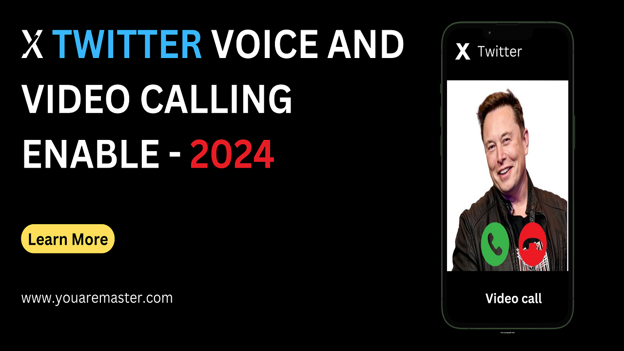 x/twitter voice and video calling Enable - 2024