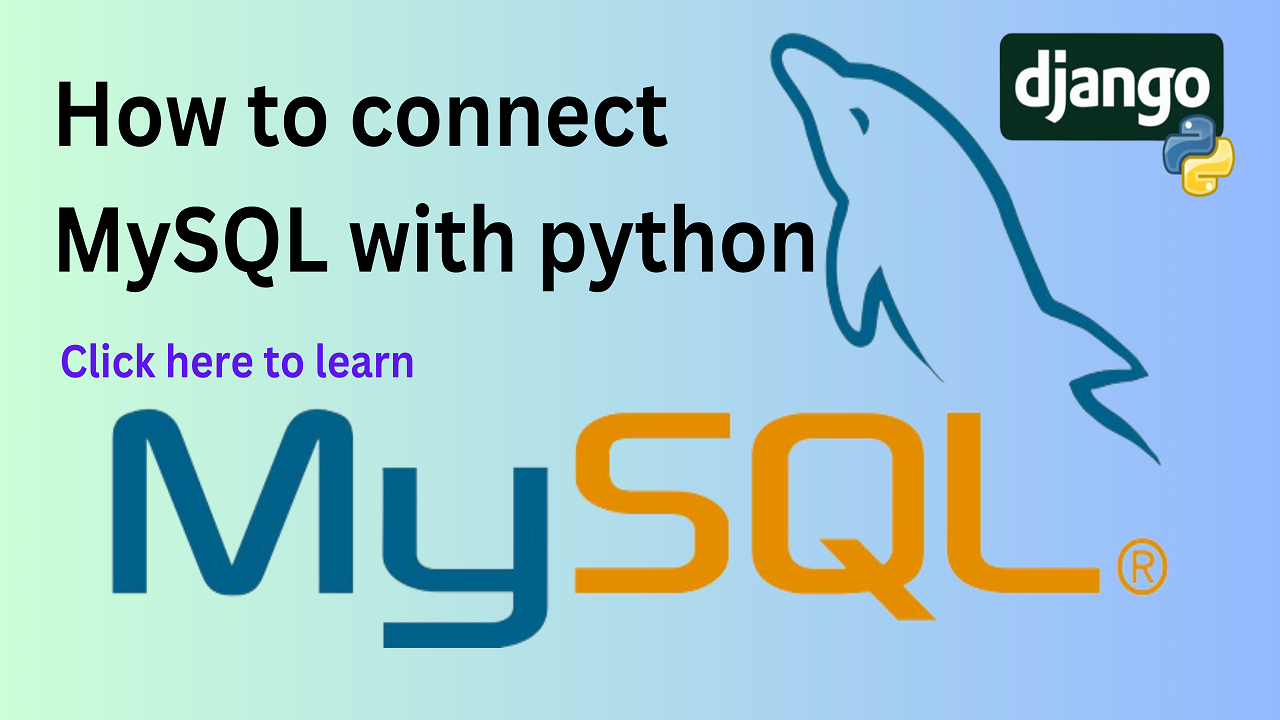 how to connect mysql with python