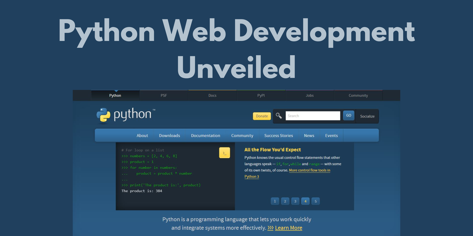 Python Web Development Unveiled